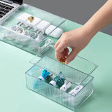 Light Luxury Desktop Cable Storage Box: Transparent, Dust-Proof Organizer