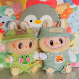 Labubu Doll Animal Overalls Fashion Set – Cute White Shirt, Hat & Outfit Accessories for 17cm Plush Dolls