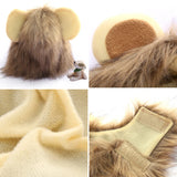 Funny Lion Wig Costume for Cats and Dogs: Perfect for Halloween Cosplay Dress-Up, Cute Pet Hat for Small Dogs and Kittens