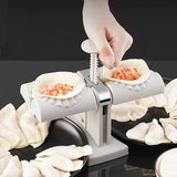 Automatic Double Head Dumpling Maker Machine, DIY Mold for Empanadas and Ravioli, Kitchen Tool and Accessory