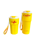 Double Stainless Steel Coffee Thermal Mug: Vacuum Flask for Girls, Portable Car Thermos, Insulated Travel Water Bottle