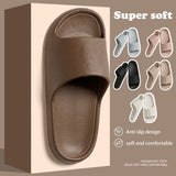 Unisex Solid Color Shower Slippers - Comfortable, Non-Slip, Soft Sole