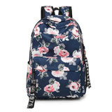 Teenage Girls' School Backpack: Children's Black Floral Backpack, Elementary School Book Bag Pack for Kids