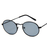 Unisex Oval Sunglasses - Luxury Retro Metal Frames with Vintage Mirrored Lenses and UV400 Protection