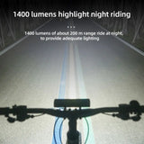 900 Lumen Front Bicycle Light: Bike Light with 2000mAh Waterproof Flashlight, USB Charging, Ideal for MTB and Road Cycling