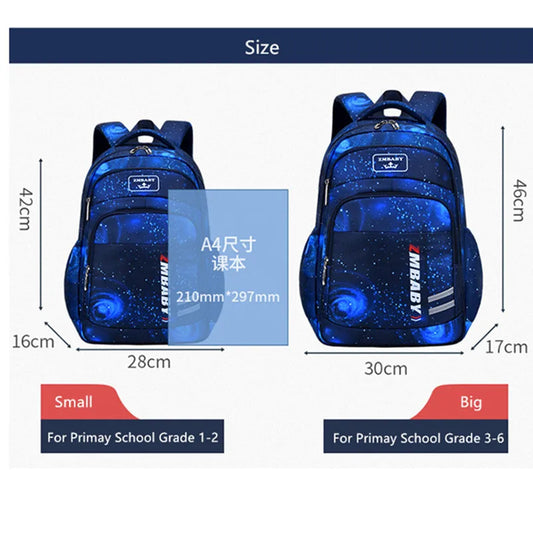 Boys' Elementary School Bags: Space Star Design for Students, Waterproof and Ideal for Carrying Books