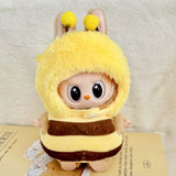 Labubu Idol Doll Bee & Shark Suit Set – 17cm Kpop-Inspired Plush Doll Outfit Clothes for Cute DIY Dress-Up & Collectible Display