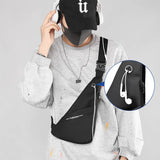 Ultra-Thin Men's Chest Bag: Anti-Theft Crossbody Bag, Small Shoulder Bag for Outdoor Sports, Includes Cell Phone Compartment