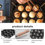 14-Hole Nonstick Takoyaki Maker Pan – Cooking Mold for Japanese Octopus Balls | Skillet and Griddle Tool