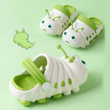 Summer Kids' Shoes – Adorable Cartoon Caterpillar Slippers, Soft EVA Non-Slip Baby Slides for the Beach