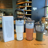 Tyeso Thermos Bottle Coffee Cup: Stainless Steel Double-Layer Insulation for Hot or Cold Drinks