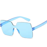 Fashionable One-Piece Frameless Sunglasses for Women: Candy-Colored Sun Glasses