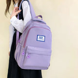 Ultra-Light White Backpack for Women: Casual and Simple Design, Perfect for Travel, Sports, and Carrying Notebooks