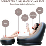 Bean Bag Sofa Cover - No Filler, Lounger Seat, High-Quality Inflatable Bed for Your Cozy Living Room