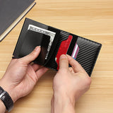 RFID Men's Credit Card Holder: Slim Leather Wallet with Smart Design