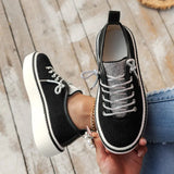 Women’s Casual Flat Sneakers – Lace-Up Loafers for Walking, Running, and Work | 2024 Spring/Autumn Fashion