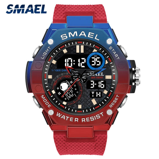 Men's Military-Style Waterproof Digital Watch – Outdoor Sports Wristwatch with Dual Display & Date Function