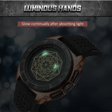 RUIMAS Men's Quartz Watch: Silicone Band, Large Dial, Sporty Military Style, Luminous, Waterproof