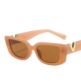 Luxury Cat Eye Women's Sunglasses: Classic Rectangle Shape with UV400 Protection, Perfect for Ladies' Driving Eyewear