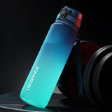 500/1000ml BPA-Free Sport Water Bottle: With Bounce Lid, Time Marker, Leak-proof Frosted Tritan Plastic Cup, Ideal for Outdoor Fitness