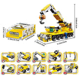 City Truck Set with 226 Pieces, featuring a 10-in-1 Construction Crane Vehicles Kit. Perfect for Creative STEM Gifts