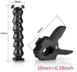 GoPro Jaws Flex Clamp Mount for 7/6/5/4/3/3+, as well as SJCAM SJ4000, SJ5000, and M20 cameras.