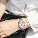 LIGE Women's Ultra-Slim Bracelet Watch: Luxury Week Date Fashion Dress Watch, Rose Gold Clock