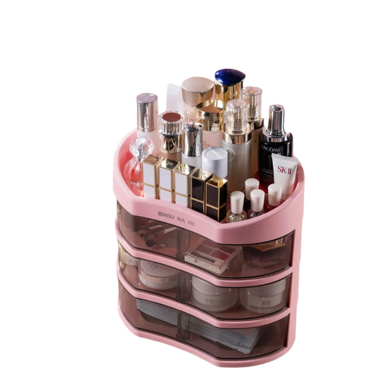 Multi-Layer Cosmetic Storage Box: Organize Lipsticks and Skin Care Products on Home Dressing Table Shelf