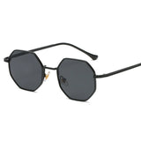 Polygon Metal Sunglasses For Women  - Women's Sunglasses with Vintage Frame featuring Mirror Lenses and UV400 Protection