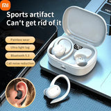 Xiaomi Wireless Bluetooth Earphones with Mic, LED Display, Waterproof HiFi Stereo Earbuds, TWS Ear Hook Headset for Sports