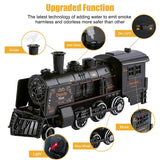 Electric Train Toy Set: Classic B/O Railway with Freight and Passenger Steam Locomotives, Smoke Simulation Model