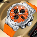 Luxury Men's Sports Watch - Waterproof Quartz Chronograph with Digital Date & Week Display