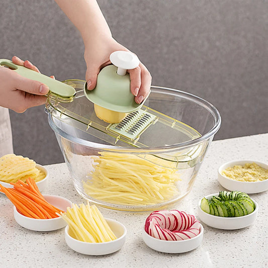 Multifunctional Mandoline Food Slicer – Vegetable Grater, Onion & Potato Cutter for French Fries, Chips, and Julienne Slicing