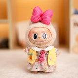 Labubu Idol Doll Big Bow Dress Set – 17cm Plush Outfit with Doll Collar, Rabbit Hanging Charm & Three-Piece Accessories for Cute Styling