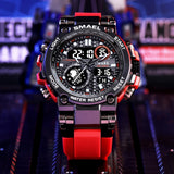 Men’s Dual Time Luxury Military Watch – Waterproof, Shock-Resistant Digital Sport Wristwatch