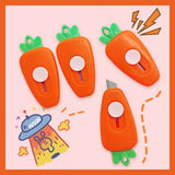 3 Mini Cartoon Carrot Utility Box Cutters: Cute Letter Openers and Art Paper Cutters, Ideal for Kawaii Stationery