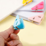 20pcs Triangle Clip Binder Clips: Creative Paper Corner Clips for Desk and Shelf Organization in the Office