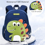 Adorable 3D Cartoon Dinosaur School Backpack: Anti-Lost Design for Boys and Girls, Ideal Small Kindergarten Backpack