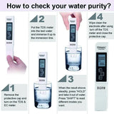 White Digital Water Quality Tester: 1PC TDS EC Meter with a Range of 0 to 9990, Multifunctional for Testing Water Purity, Temperature, and PPM.