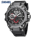 Military Sport Men's Watch - Waterproof Dual Display, LED Quartz Digital Wristwatch, Relogio Masculino