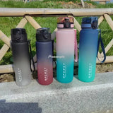 1 Liter Large Sports Water Bottle: Leak-Proof, Colorful Plastic, Ideal for Outdoor Travel and Gym Fitness