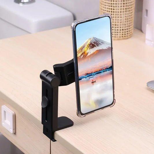 Magnetic Phone Holder for MagSafe – Flexible Rotation Mount with Clamp for Airplane Use | Compatible with iPhone 15, Samsung, and Xiaomi