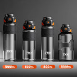 High-Quality Tritan Water Bottle: 1000ml/1500ml, Portable with Straw, Ideal for Gym and Outdoor Sports