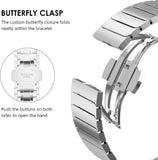 Premium Stainless Steel Band for Apple Watch Series 9/8/7: Link Bracelet Design, Compatible with iWatch