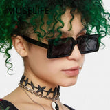 Unisex Retro Vintage Square Frame Sunglasses - Trendy Shades with a Cool and Popular Hip-Hop Style, Ideal for Female Eyewear