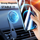 Secure Magnetic Car Phone Holder: Mount for Macsafe iPhone 15, 14, 13, Samsung, Xiaomi, and More