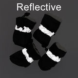 Set of 4 Waterproof Winter Pet Shoes: Anti-slip Rain and Snow Boots with Thick Warmth, Ideal for Small Cats, Puppies, and Dogs, Includes Booties for Socks