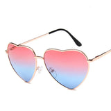 Vintage Heart-Shaped Sunglasses for Women - Candy-Colored Gradient Sun Glasses, Perfect for Outdoor Parties and Events