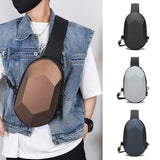 New Fashion Anti-Theft Men's Chest Bag: Includes USB and Earphone Jack, Ideal for Sports and Waterproof Mobile Phone Storage