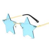 Star-Shaped Sunglasses For Women: Pentagram Eyewear for Christmas Decoration, Party Fun, and Rimless Style